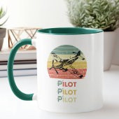 Cool Vliegtuig,  Retro Sunset, Eenvoudige Luchtvaa Mok