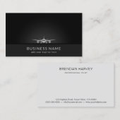 Cool vliegtuig Silhouet Landing op Tarmac Aviation Visitekaartje (Voorkant / Achterkant)