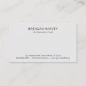 Cool vliegtuig Silhouet Landing op Tarmac Aviation Visitekaartje (Achterkant)