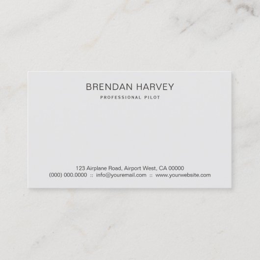 Cool vliegtuig Silhouet Landing op Tarmac Aviation Visitekaartje (Achterkant)