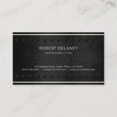 Cool vliegtuig silhouet ruw staal klinknagels luch visitekaartje (Achterkant)