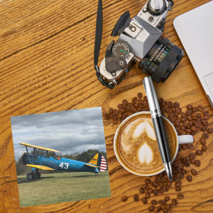Cool Vliegtuigfoto & Reizen, Luchtvaart, Piloot Glazen Onderzetter