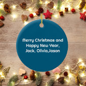 Cool Vliegtuigfoto, Vrolijk Kerstfeest, Personalis Keramisch Ornament