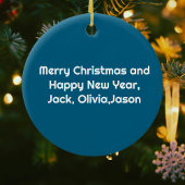 Cool Vliegtuigfoto, Vrolijk Kerstfeest, Personalis Keramisch Ornament