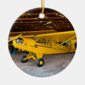 Cool Vliegtuigfoto, Vrolijk Kerstfeest, Personalis Keramisch Ornament (Voorkant)