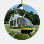 Cool Vliegtuigfoto, Vrolijk Kerstfeest, Personalis Keramisch Ornament (Voorkant)
