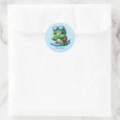 Cool voeg naam surfen zee schildpad ronde sticker (Tas)