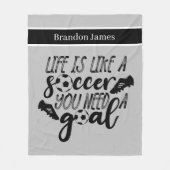 Cool Voeg naam Voetbal Sport Fleece Deken (Voorkant)