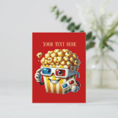 Cool voeg tekst popcorn film toe briefkaart (Staand voorkant)