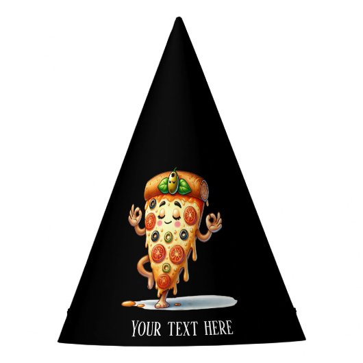Cool voeg tekst yoga pizza feest toe  feesthoedjes (Voorkant)