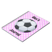 Cool Voetbal Art Naam Pink Journal Notitieboek (Linkerzijde)