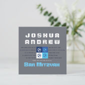 COOL VOETBAL Bar Bat Mitswa Uitnodiging (Staand voorkant)