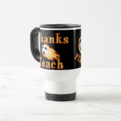 Cool Voetbal coach Gift Ideas Flaming Voetbal Reisbeker (Voorkant links)