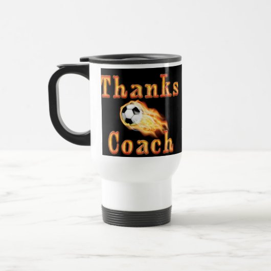 Cool Voetbal coach Gift Ideas Flaming Voetbal Reisbeker (Links)