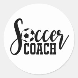 Cool voetbal coach Word Art Ronde Sticker