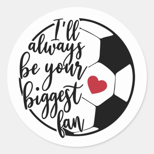 Cool Voetbal Fan Sport Word Art Ronde Sticker (Voorkant)