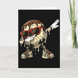 Cool Voetbal Ijs Dab Dans Grappig Smeltende Sport Kaart