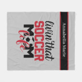 cool voetbal mam naam sport toevoegen fleece deken (Voorkant (Horizontaal))