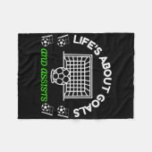 Cool Voetbal Mentaliteit Het Leven Gaat Over Doele Fleece Deken (Voorkant (Horizontaal))