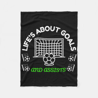 Cool Voetbal Mentaliteit Het Leven Gaat Over Doele Fleece Deken