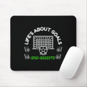 Cool Voetbal Mentaliteit Het Leven Gaat Over Doele Muismat (Met muis)