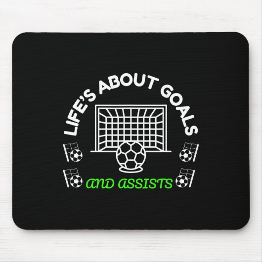 Cool Voetbal Mentaliteit Het Leven Gaat Over Doele Muismat (Voorkant)