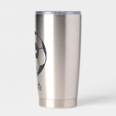 Cool Voetbal Moeder Leven Gepersonaliseerde Moeder Geïsoleerde Drinkbeker (Achterkant)