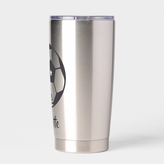 Cool Voetbal Moeder Leven Gepersonaliseerde Moeder Geïsoleerde Drinkbeker (Achterkant)