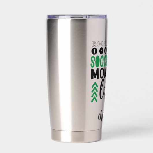 Cool Voetbal Moeder Leven Gepersonaliseerde Moeder Geïsoleerde Drinkbeker (Voorkant)