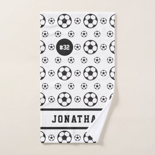 Cool Voetbal Patroonnaam & Aantal Sport Team Handdoek (Handdoek)
