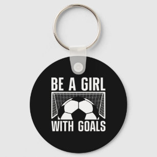 Cool Voetbal Voor Vrouwen Meisjes Voetbal Liefhebb Sleutelhanger
