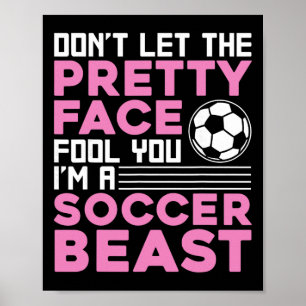 Cool Voetbal Voor Vrouwen Tiener Meisjes Voetbal L Poster