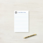 Cool Voetbalcoach Gelijnd Aangepast Post-it® Notes (Op bureau)