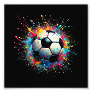 Cool Voetballer Sport voor Jongens Mannen Meisjes  Foto Afdruk