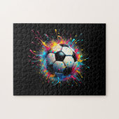 Cool Voetballer Sport voor Jongens Mannen Meisjes  Legpuzzel (Horizontaal)