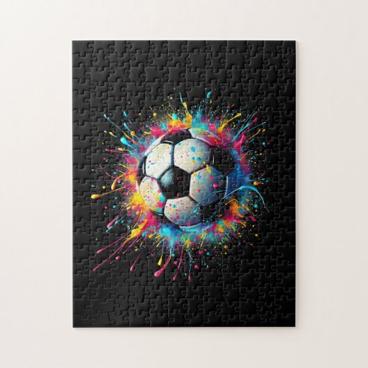 Cool Voetballer Sport voor Jongens Mannen Meisjes  Legpuzzel (Verticaal)