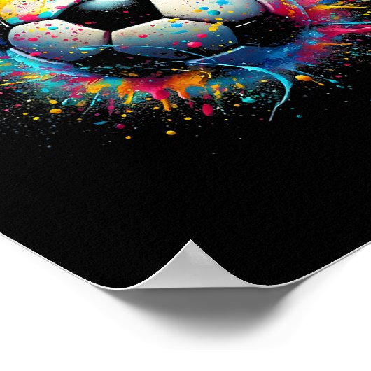 Cool Voetballer Sport voor Jongens Mannen Meisjes  Poster (Hoek)