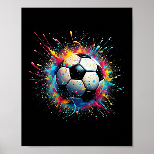 Cool Voetballer Sport voor Jongens Mannen Meisjes  Poster (Voorkant)
