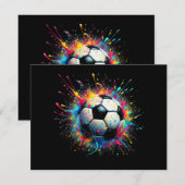 Cool Voetballer Sport voor Jongens Mannen Meisjes  Save The Date (Voorkant / Achterkant)