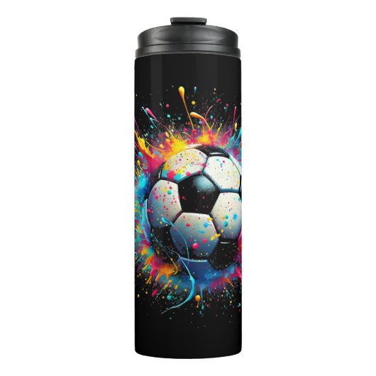 Cool Voetballer Sport voor Jongens Mannen Meisjes  Thermosbeker (Voorkant)