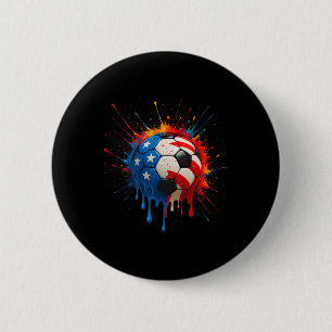 Cool Voetbalspeler Drip Sport Voor Jongens Mannen Ronde Button 5,7 Cm