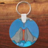 Cool Volcano Modern Art Custom Sleutelhanger (Voorkant)