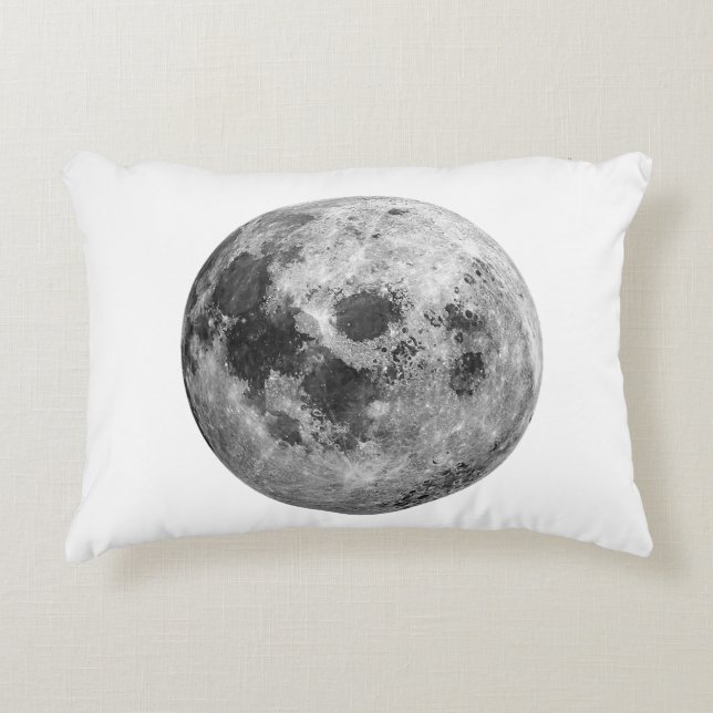 Cool Volle Maan Graphic Space Astronomy Science Accent Kussen (Voorkant)