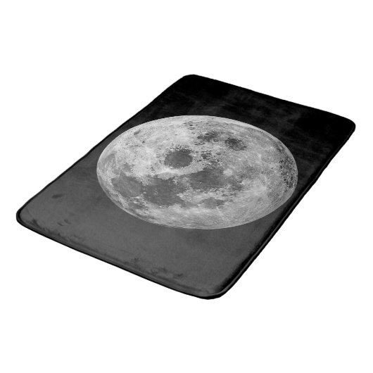 Cool Volle Maan Graphic Space Astronomy Science Badmat (Gekanteld)