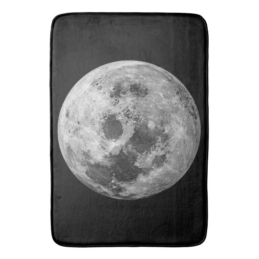 Cool Volle Maan Graphic Space Astronomy Science Badmat (Voorkant Verticaal)
