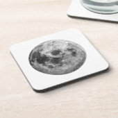 Cool Volle Maan Graphic Space Astronomy Science Bier Onderzetter (Linkerzijde)