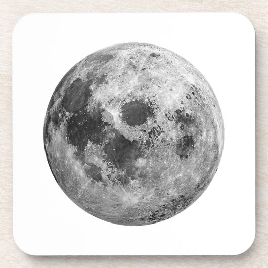 Cool Volle Maan Graphic Space Astronomy Science Bier Onderzetter (Voorkant)