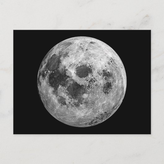 Cool Volle Maan Graphic Space Astronomy Science Briefkaart (Voorkant)