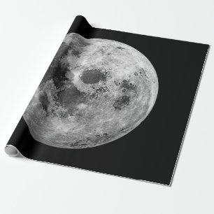 Cool Volle Maan Graphic Space Astronomy Science Cadeaupapier