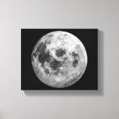 Cool Volle Maan Graphic Space Astronomy Science Canvas Afdruk (Voorkant)